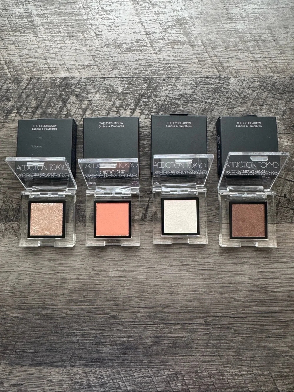 Addiction Tokyo Eyeshadow Bundle - Mariage Cashmere Private Note Café Solaire